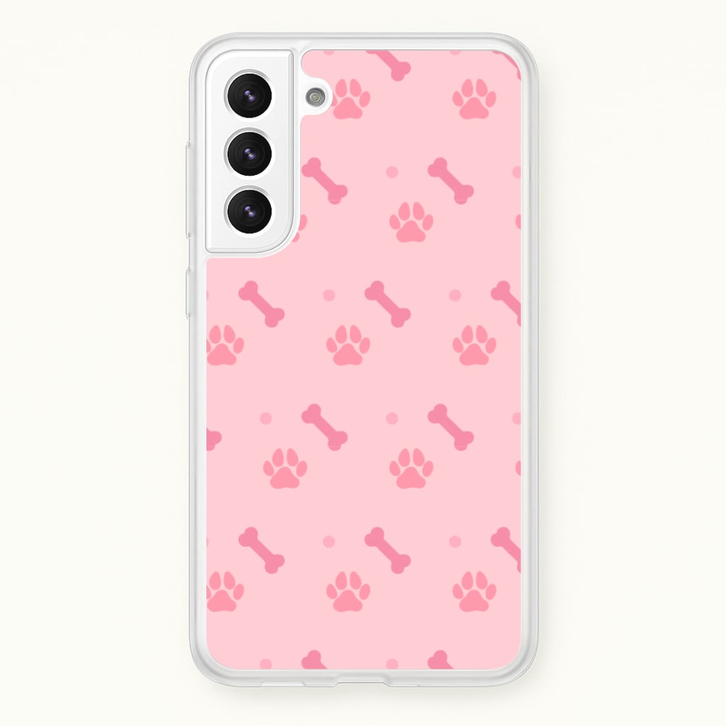 Dog And Paw - Dog Pattern - Dog Patterned Phone Case for Galaxy S21FE