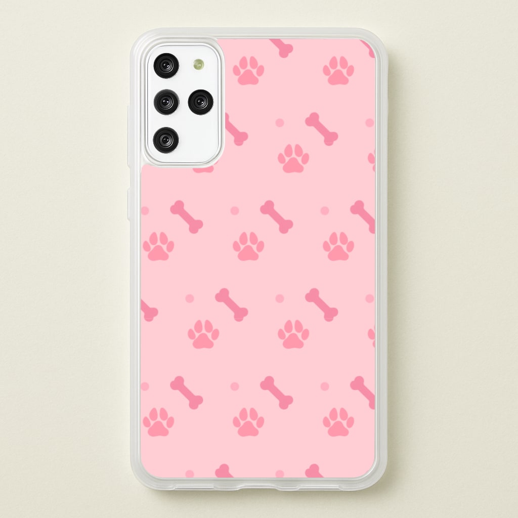 Dog And Paw - Dog Pattern - Dog Patterned Phone Case for Galaxy S20 Plus