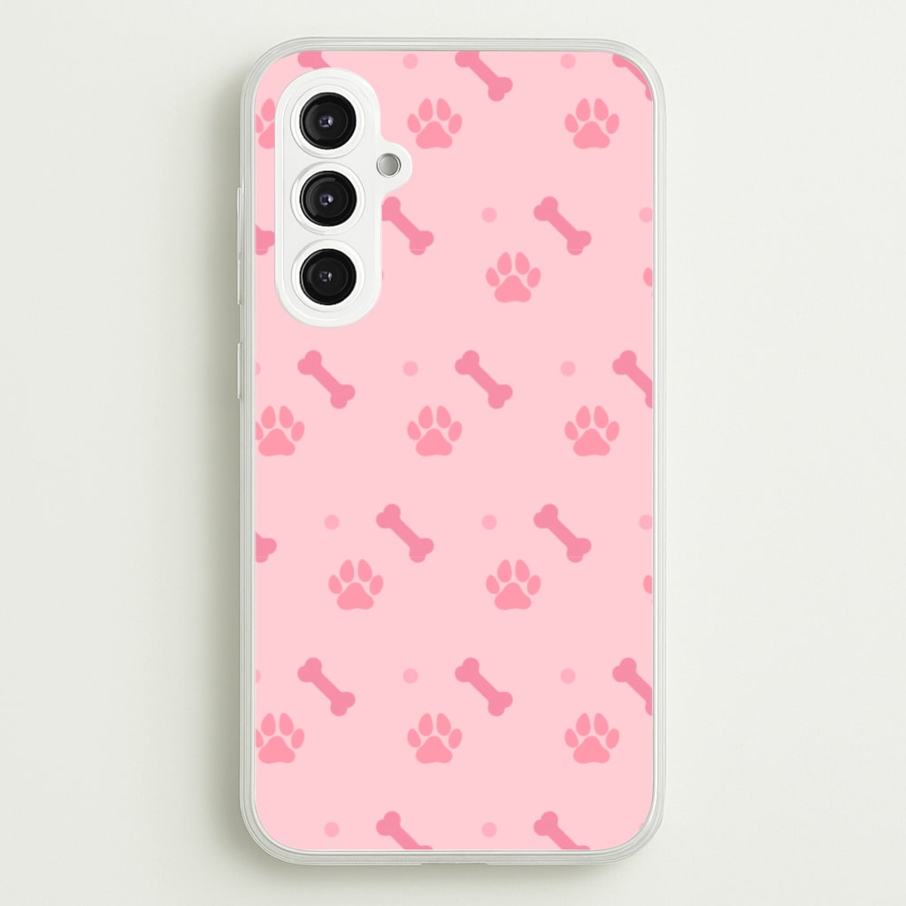 Dog And Paw - Dog Pattern - Dog Patterned Phone Case for Galaxy S23FE