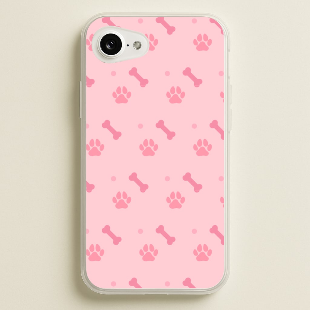 Dog And Paw - Dog Pattern - Dog Patterned Phone Case for iPhone 16e