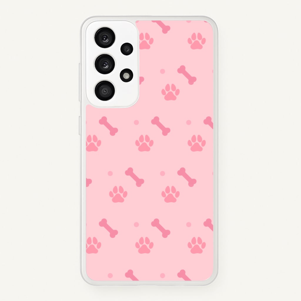 Dog And Paw - Dog Pattern - Dog Patterned Phone Case for Galaxy A33