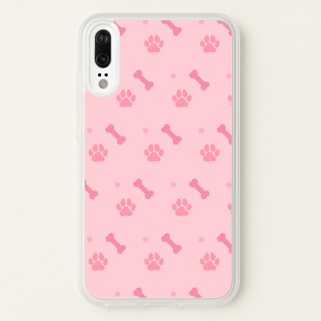 Dog And Paw - Dog Pattern - Dog Patterned Phone Case for Huawei P20