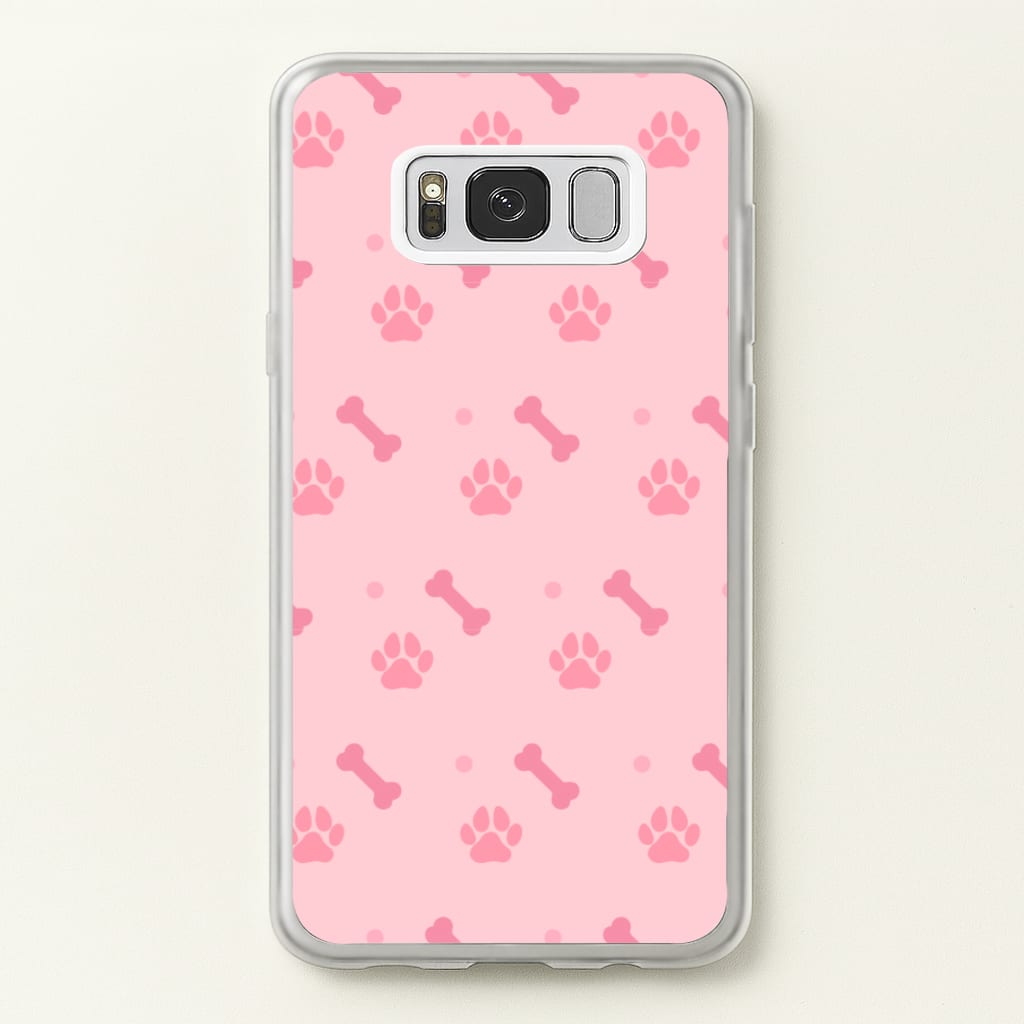 Dog And Paw - Dog Pattern - Dog Patterned Phone Case for Galaxy S8 Plus