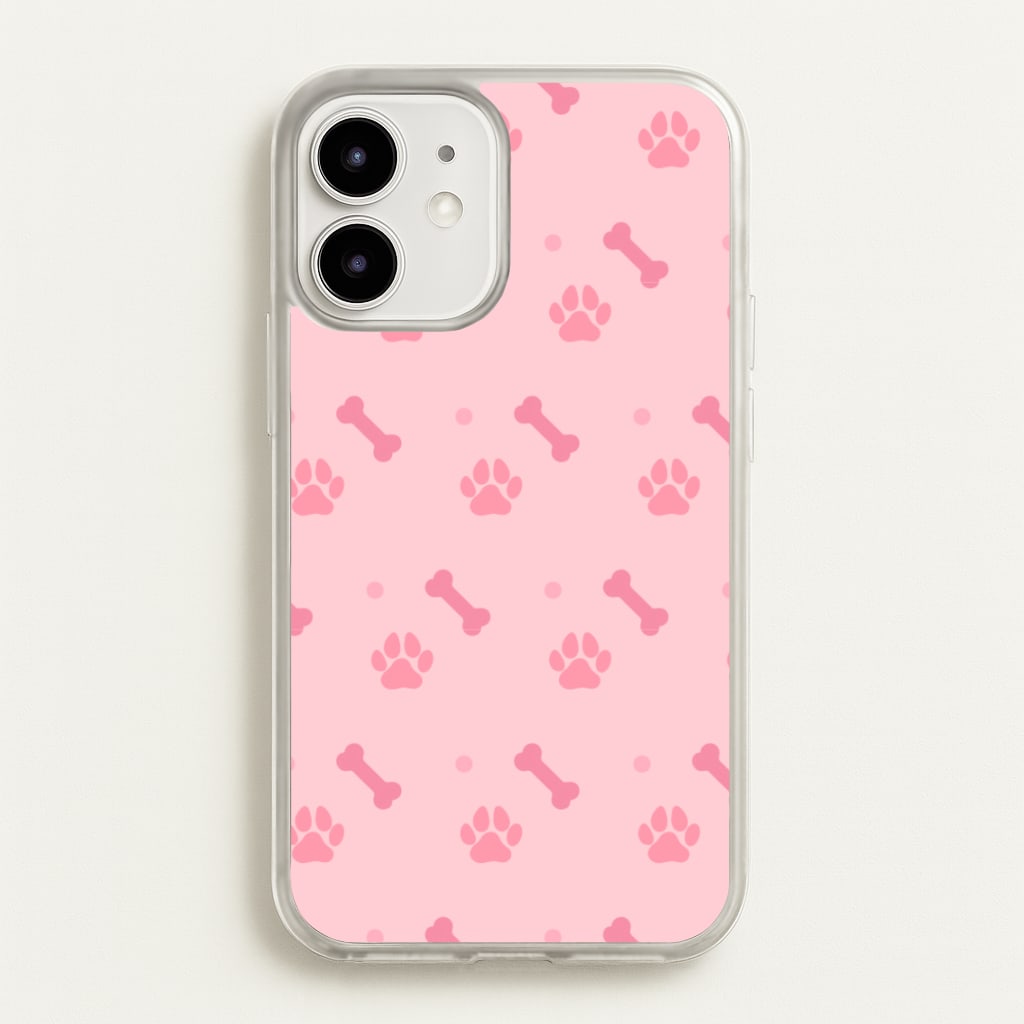 Dog And Paw - Dog Pattern - Dog Patterned Phone Case for iPhone 12 / 12 Pro