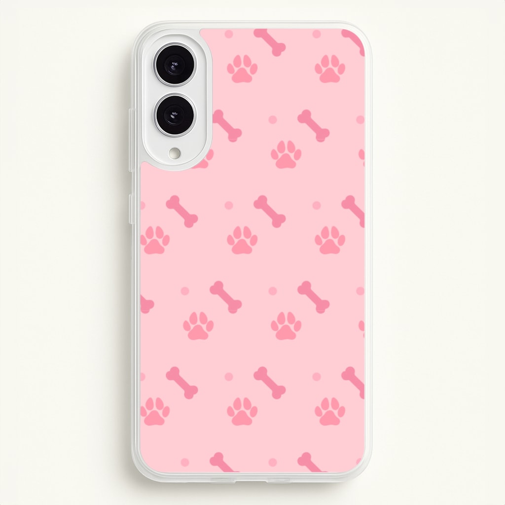 Dog And Paw - Dog Pattern - Dog Patterned Phone Case for Galaxy S25 Edge