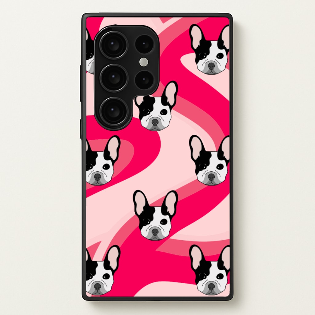 Abstact Frenchie - Dog Pattern - Dog Patterned Phone Case for Galaxy S24 Ultra