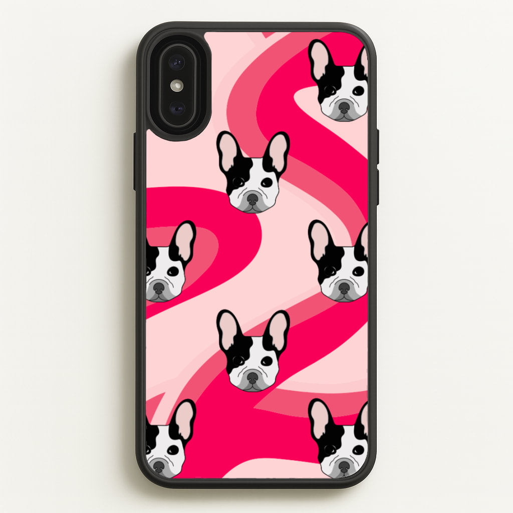 Abstact Frenchie - Dog Pattern - Dog Patterned Phone Case for iPhone XS Max