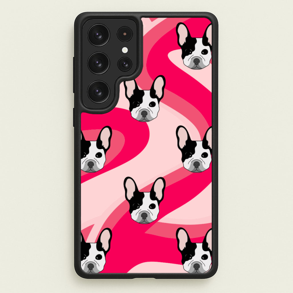Abstact Frenchie - Dog Pattern - Dog Patterned Phone Case for Galaxy S23 Ultra