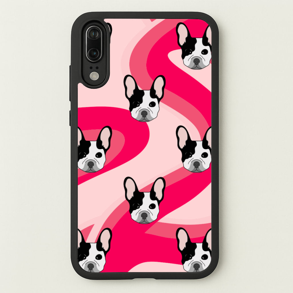 Abstact Frenchie - Dog Pattern - Dog Patterned Phone Case for Huawei P20