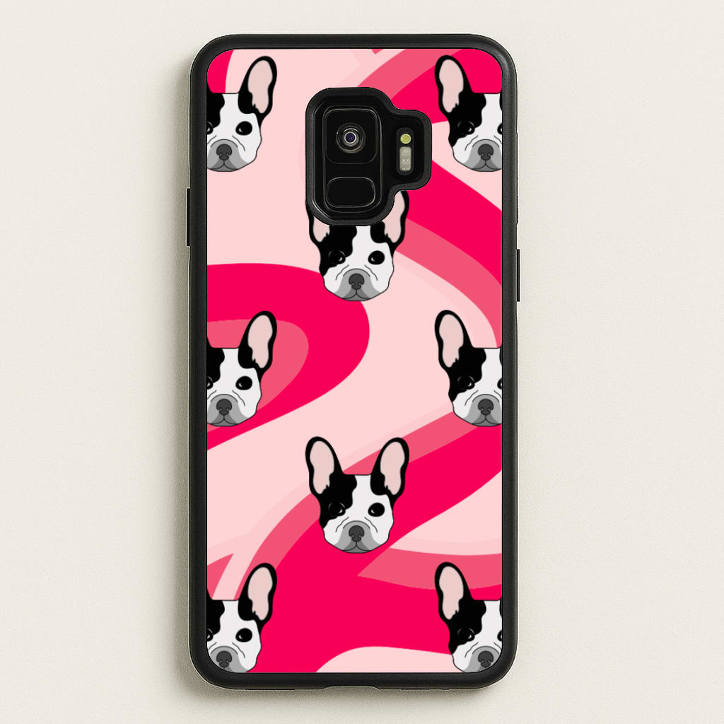 Abstact Frenchie - Dog Pattern - Dog Patterned Phone Case for Galaxy S9