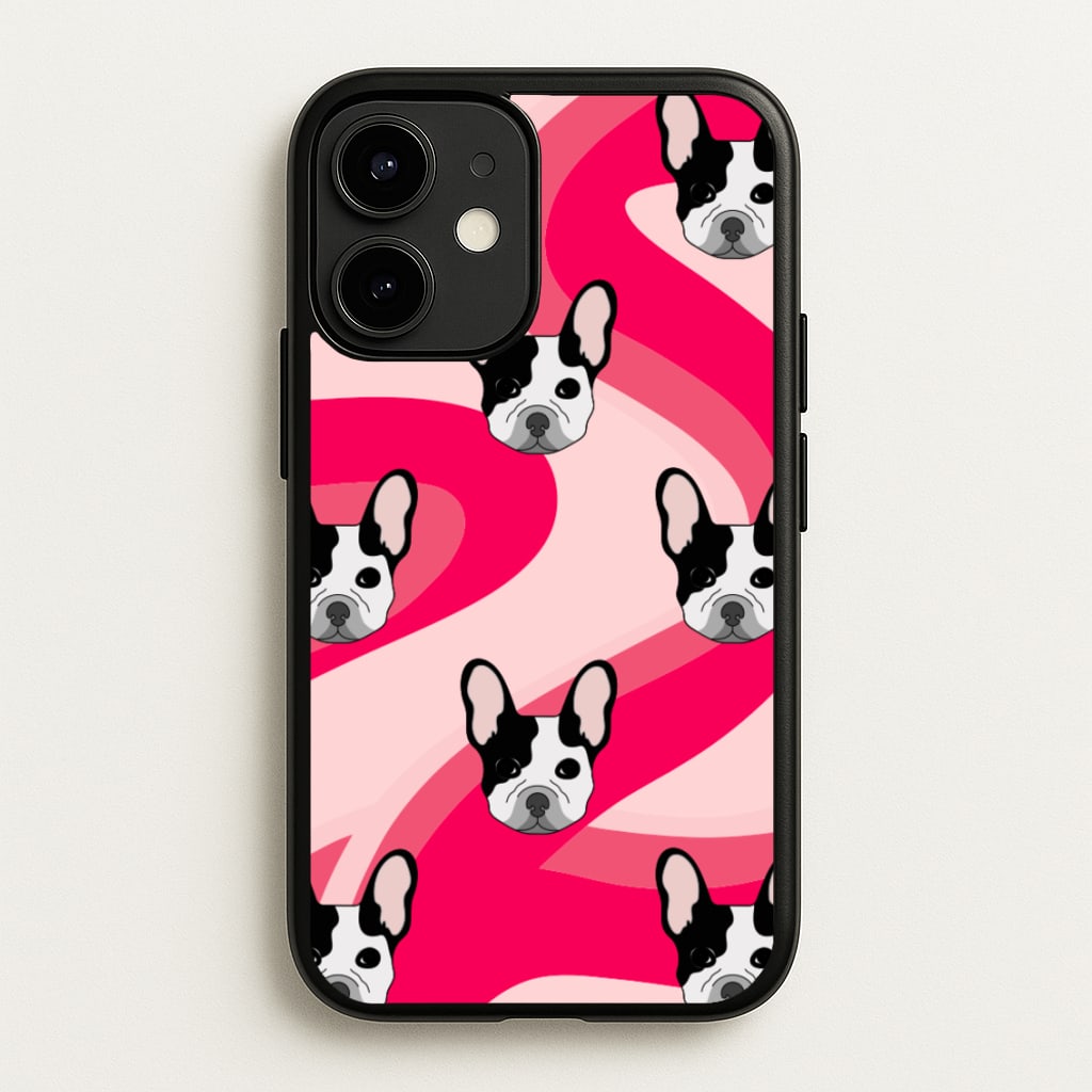 Abstact Frenchie - Dog Pattern - Dog Patterned Phone Case for iPhone 12 / 12 Pro