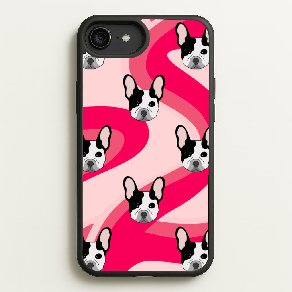 Abstact Frenchie - Dog Pattern - Dog Patterned Phone Case for iPhone 6 Plus / 7 Plus / 8 Plus