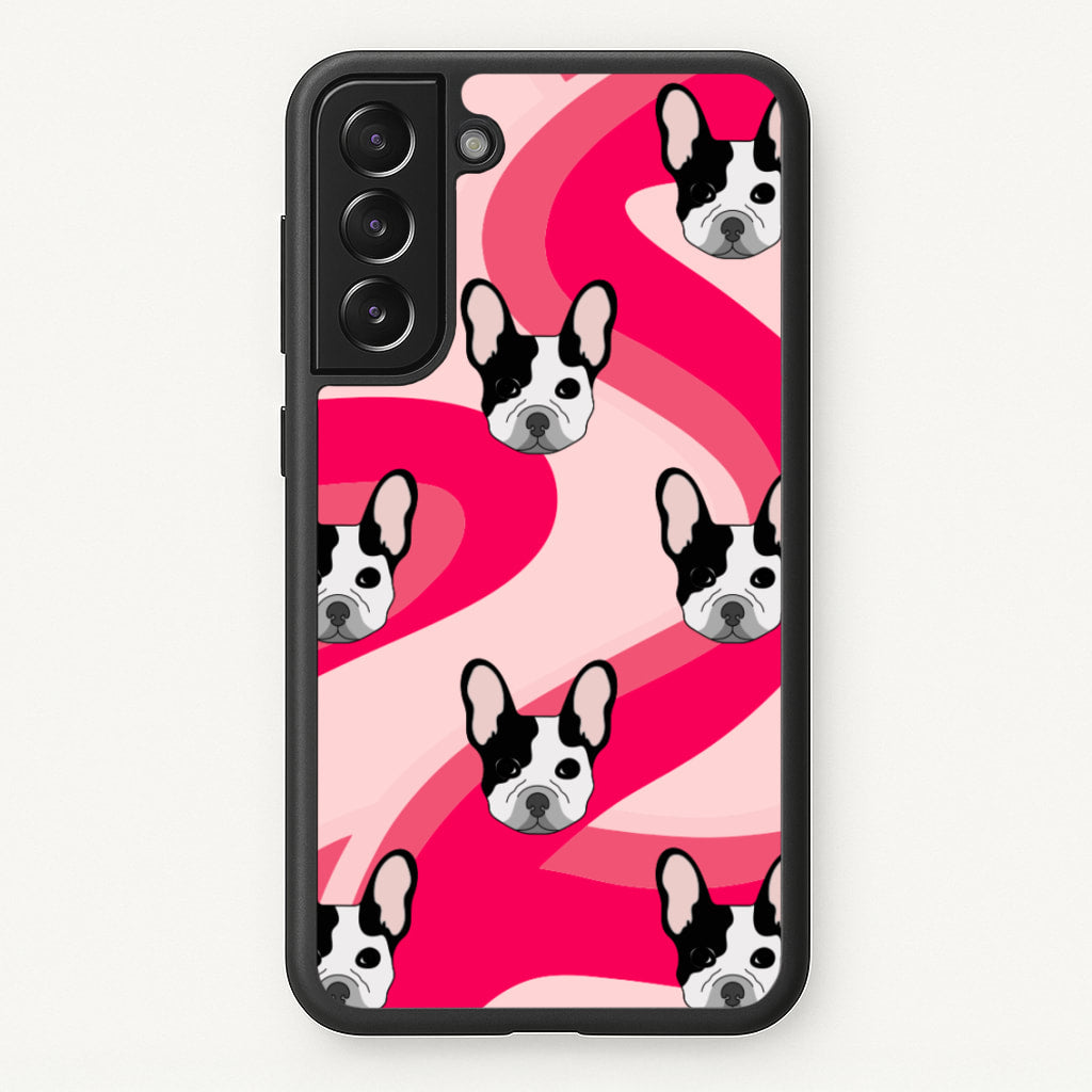 Abstact Frenchie - Dog Pattern - Dog Patterned Phone Case for Galaxy S21FE