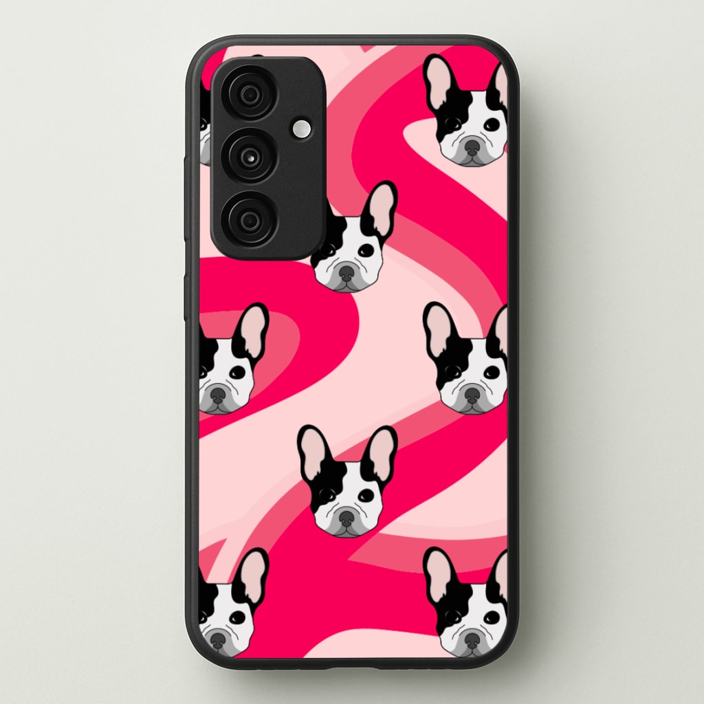 Abstact Frenchie - Dog Pattern - Dog Patterned Phone Case for Galaxy A35