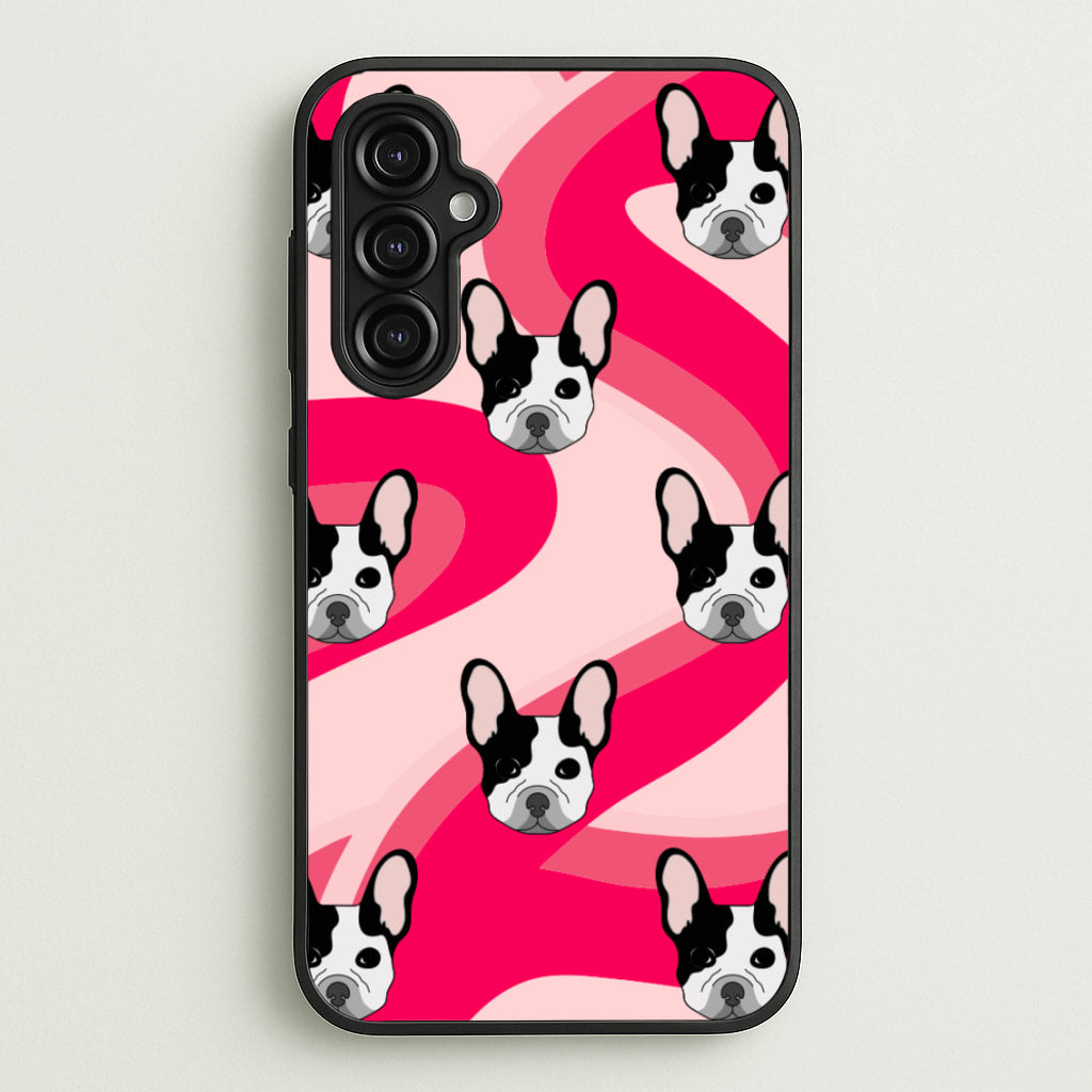 Abstact Frenchie - Dog Pattern - Dog Patterned Phone Case for Galaxy A14