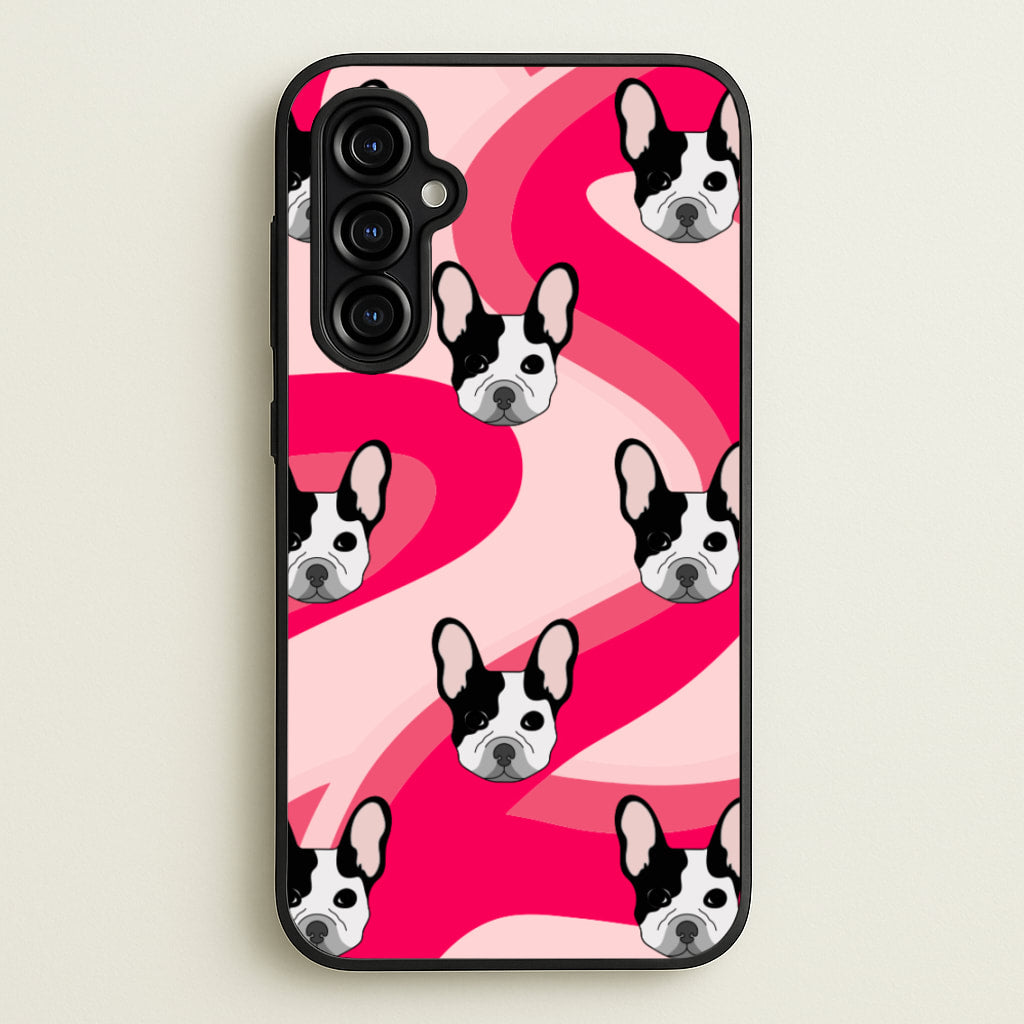 Abstact Frenchie - Dog Pattern - Dog Patterned Phone Case for Galaxy A54