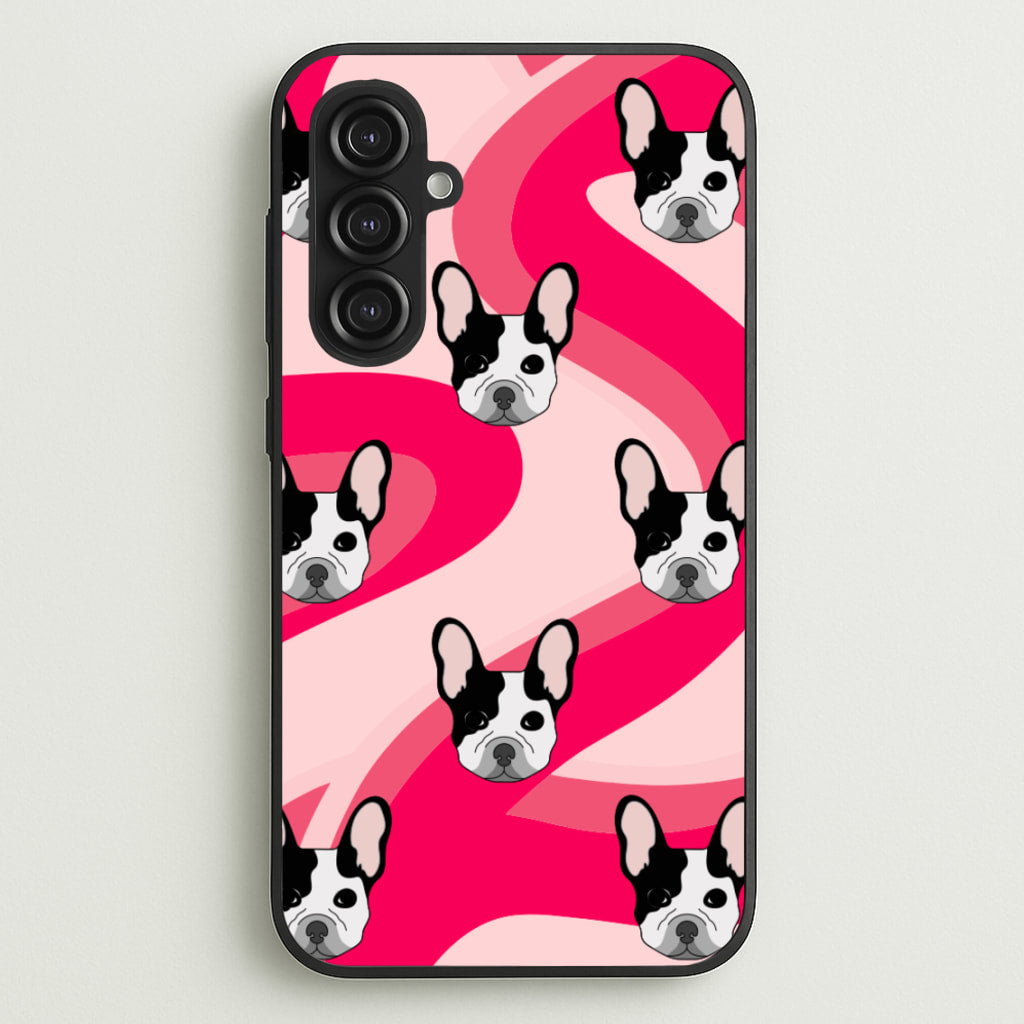 Abstact Frenchie - Dog Pattern - Dog Patterned Phone Case for Galaxy S23FE