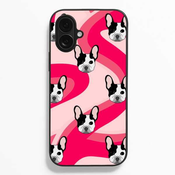 Abstact Frenchie - Dog Pattern - Dog Patterned Phone Case for iPhone 16 Plus