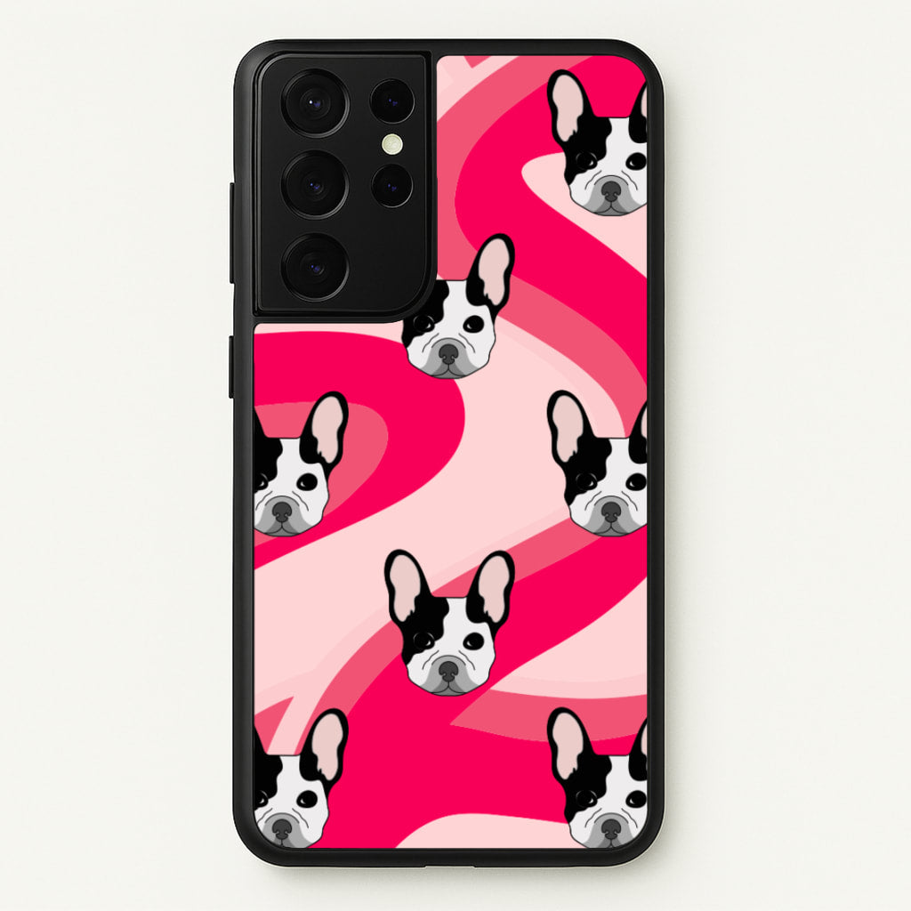 Abstact Frenchie - Dog Pattern - Dog Patterned Phone Case for Galaxy S21 Ultra