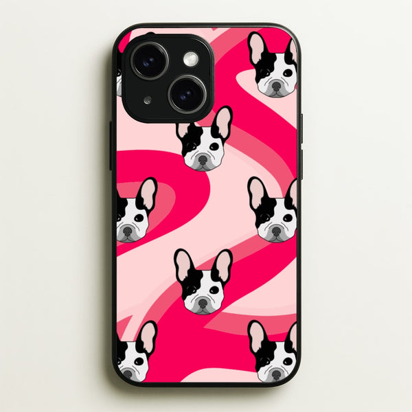 Abstact Frenchie - Dog Pattern - Dog Patterned Phone Case for iPhone 15 Plus