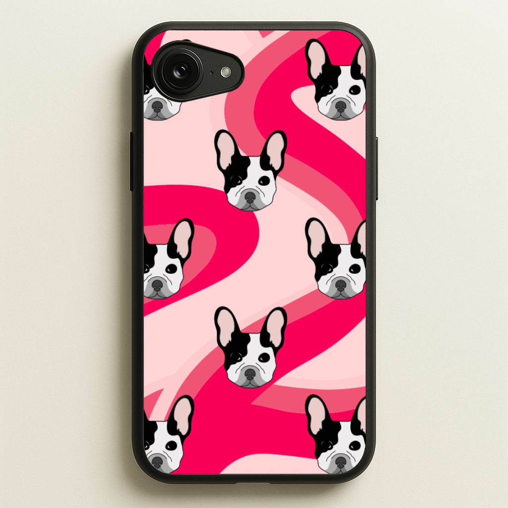 Abstact Frenchie - Dog Pattern - Dog Patterned Phone Case for iPhone 16e