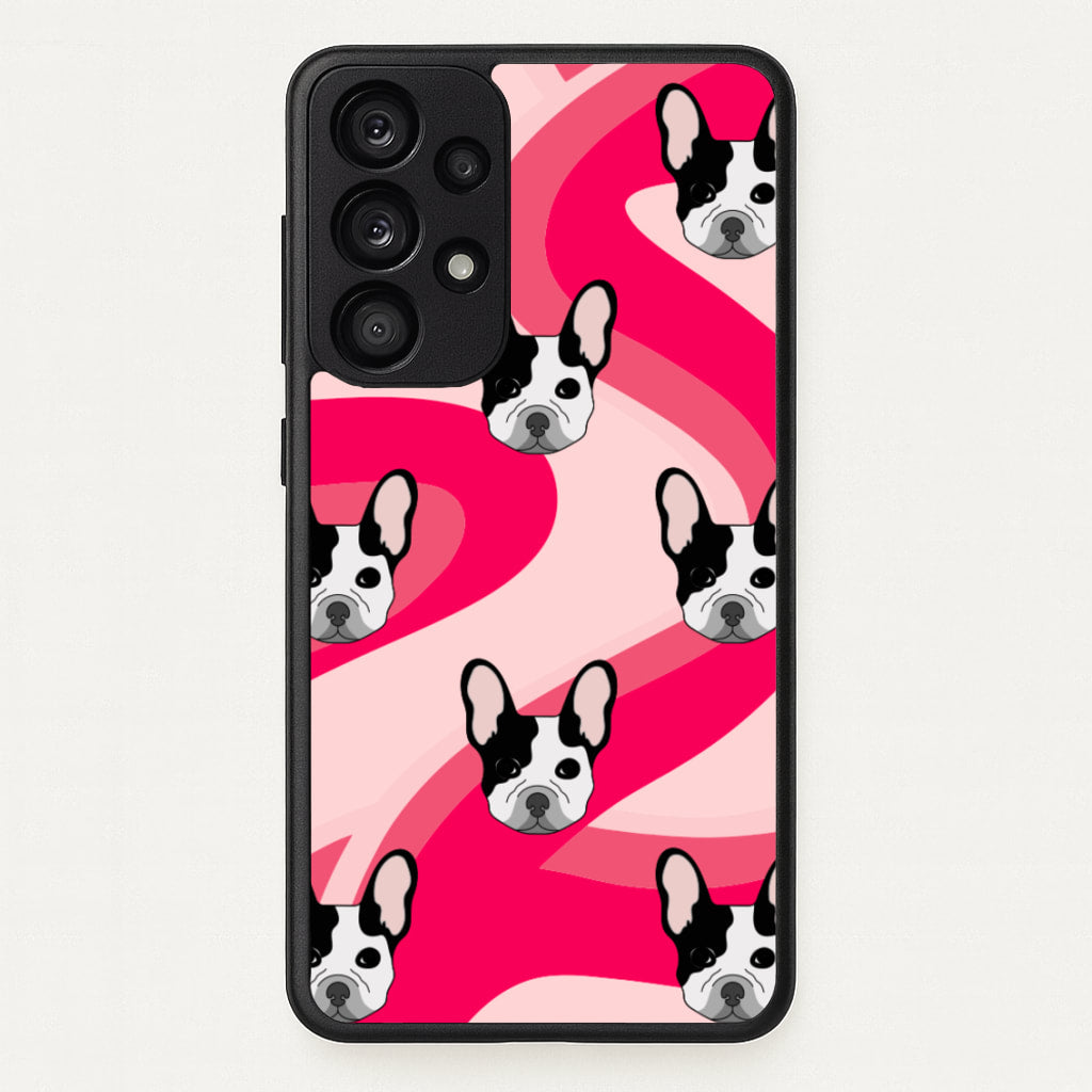 Abstact Frenchie - Dog Pattern - Dog Patterned Phone Case for Galaxy A53