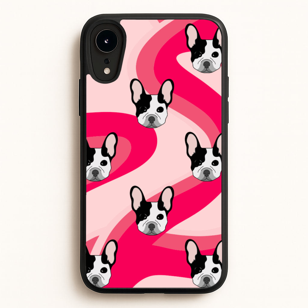 Abstact Frenchie - Dog Pattern - Dog Patterned Phone Case for iPhone XR