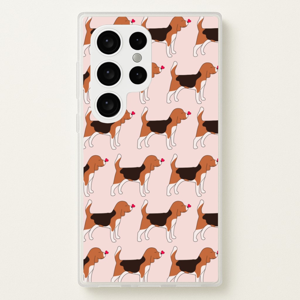 Love Beagle - Dog Pattern - Dog Patterned Phone Case for Galaxy S24 Ultra