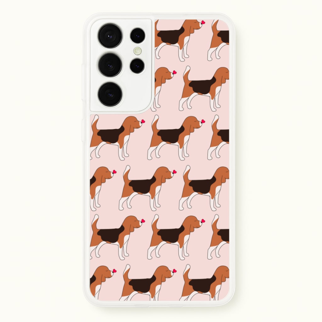Love Beagle - Dog Pattern - Dog Patterned Phone Case for Galaxy S21 Ultra
