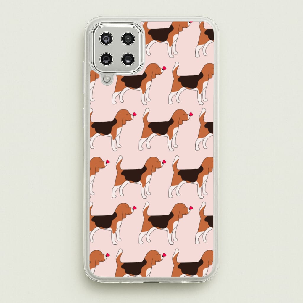 Love Beagle - Dog Pattern - Dog Patterned Phone Case for Galaxy A12