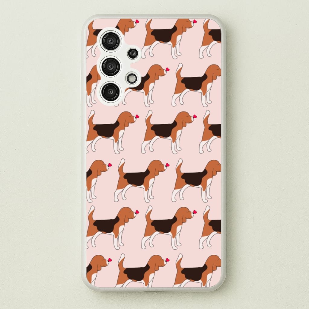 Love Beagle - Dog Pattern - Dog Patterned Phone Case for Galaxy A13