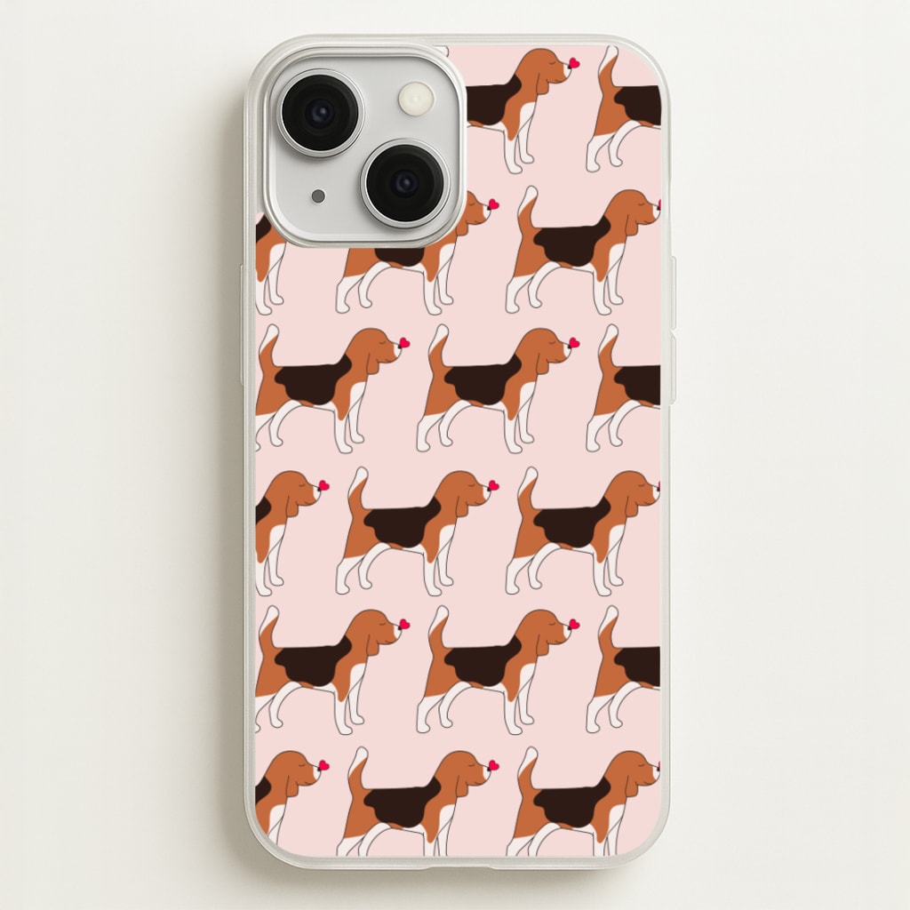 Love Beagle - Dog Pattern - Dog Patterned Phone Case for iPhone 13 Mini