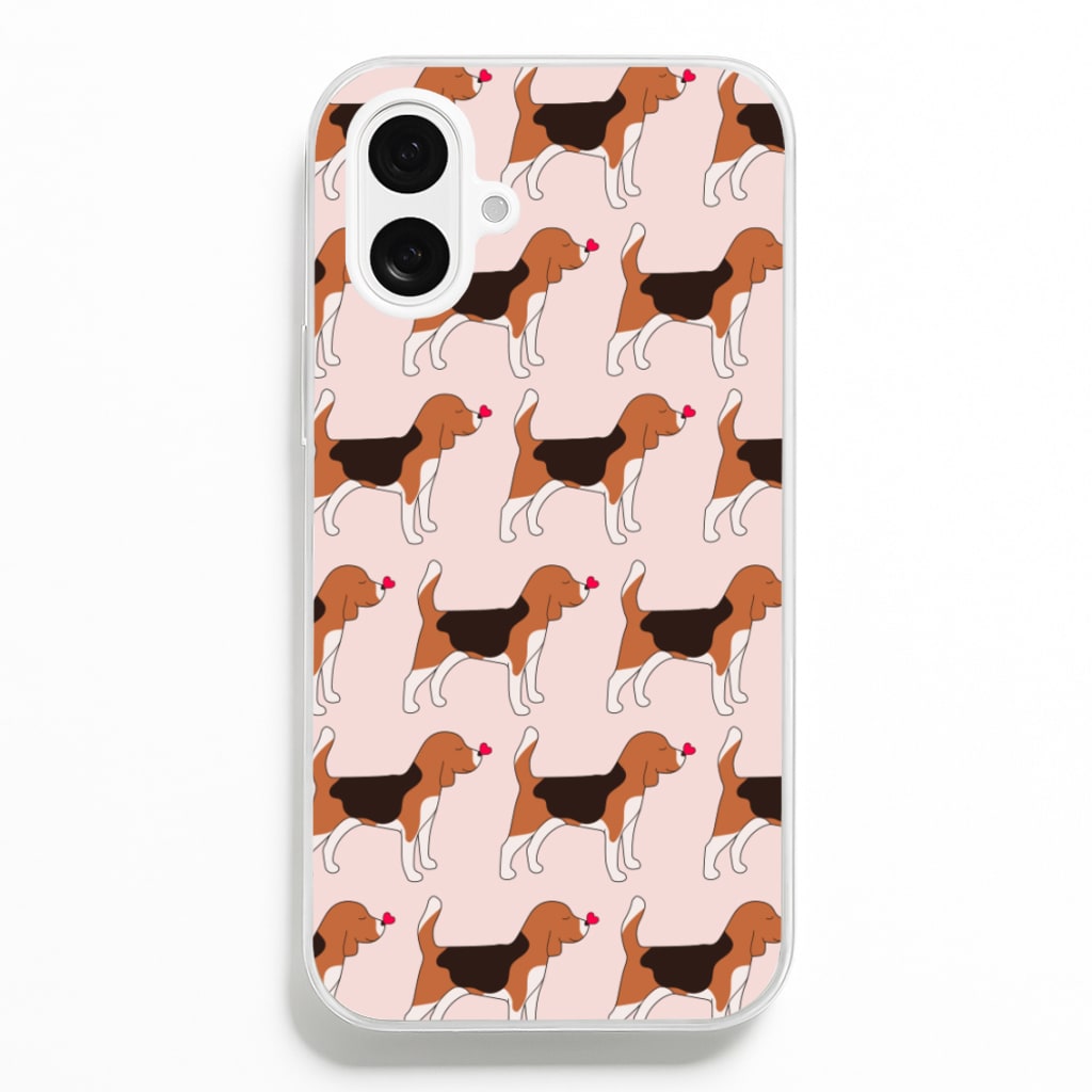 Love Beagle - Dog Pattern - Dog Patterned Phone Case for iPhone 16 Plus