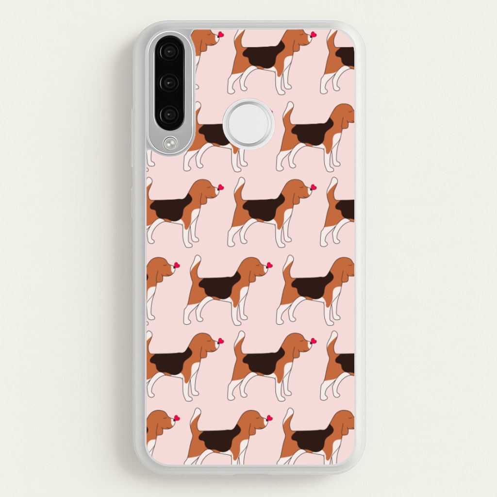 Love Beagle - Dog Pattern - Dog Patterned Phone Case for Huawei P30 Lite