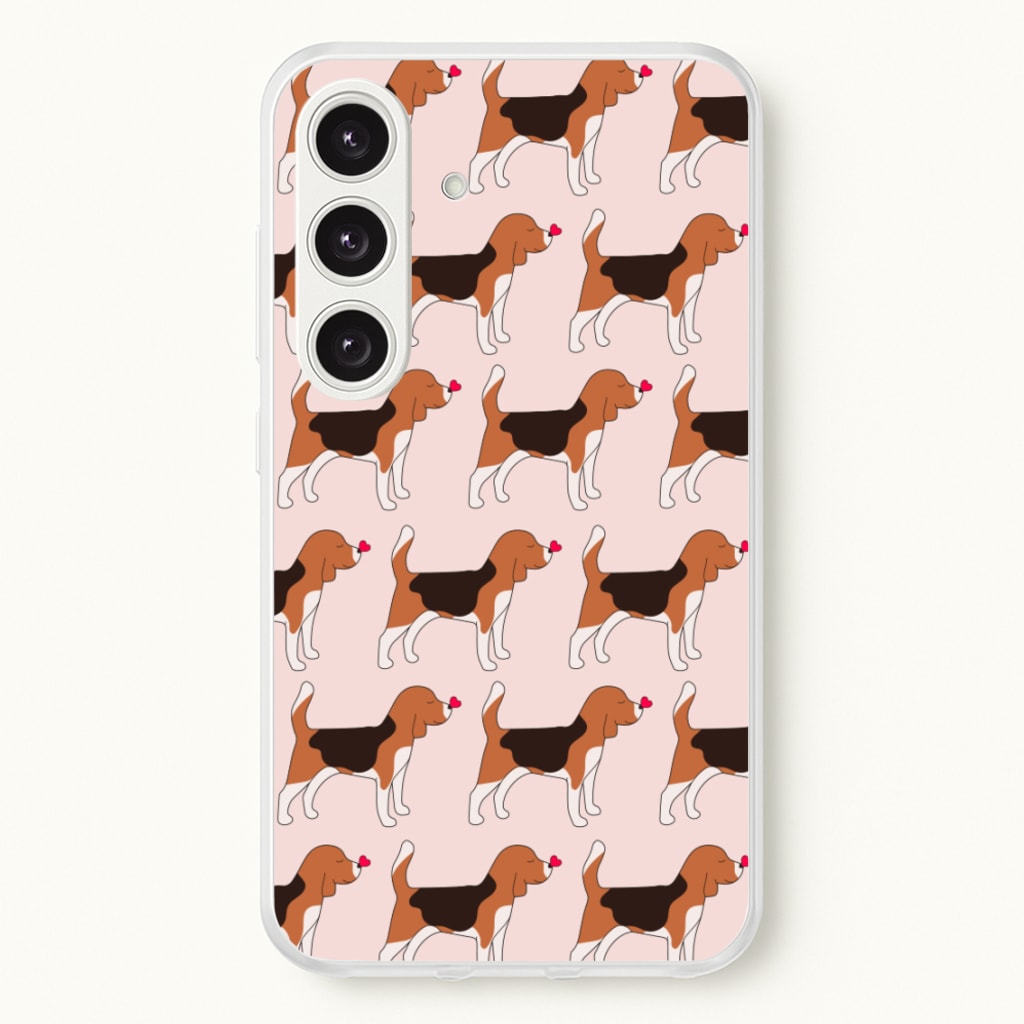 Love Beagle - Dog Pattern - Dog Patterned Phone Case for Galaxy S24