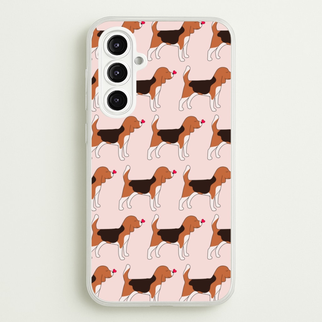 Love Beagle - Dog Pattern - Dog Patterned Phone Case for Galaxy A16