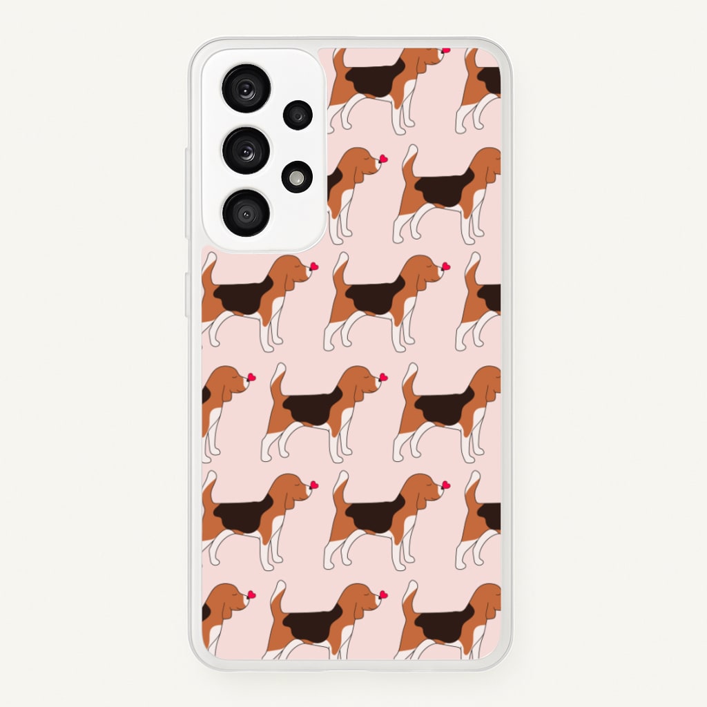 Love Beagle - Dog Pattern - Dog Patterned Phone Case for Galaxy A33