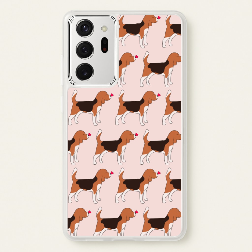 Love Beagle - Dog Pattern - Dog Patterned Phone Case for Galaxy Note 20 Ultra