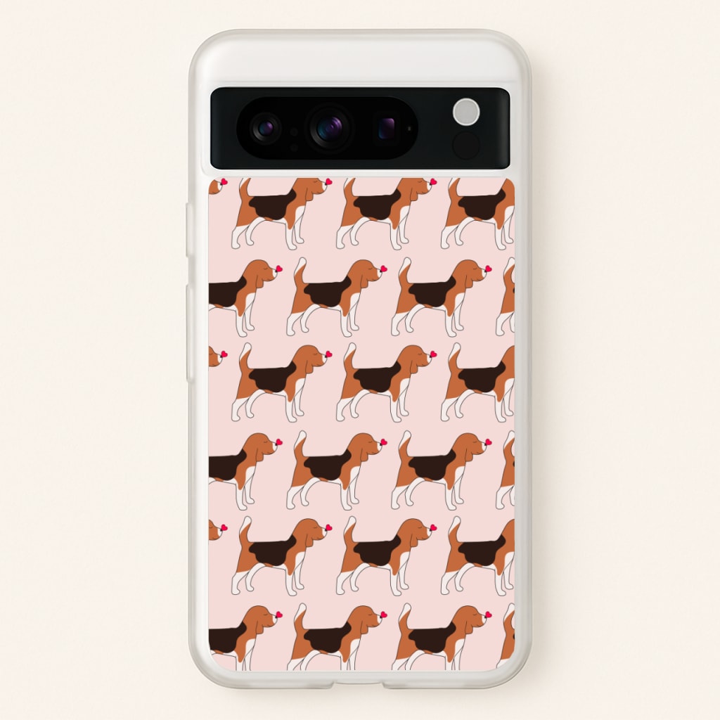 Love Beagle - Dog Pattern - Dog Patterned Phone Case for Google Pixel 8 Pro