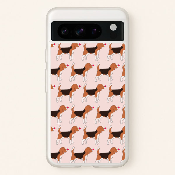 Love Beagle - Dog Pattern - Dog Patterned Phone Case for Google Pixel 8 Pro