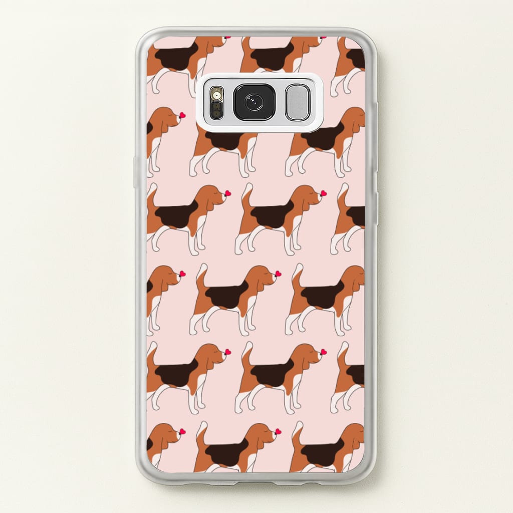 Love Beagle - Dog Pattern - Dog Patterned Phone Case for Galaxy S8