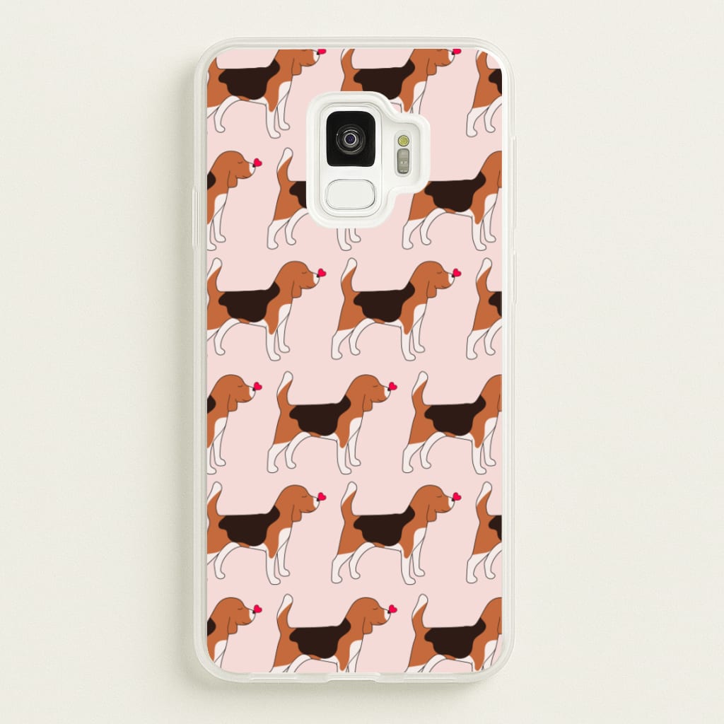 Love Beagle - Dog Pattern - Dog Patterned Phone Case for Galaxy S9