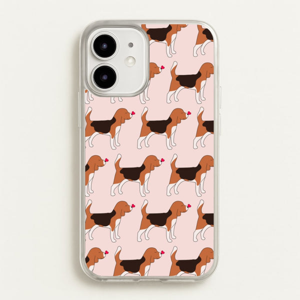 Love Beagle - Dog Pattern - Dog Patterned Phone Case for iPhone 12 / 12 Pro