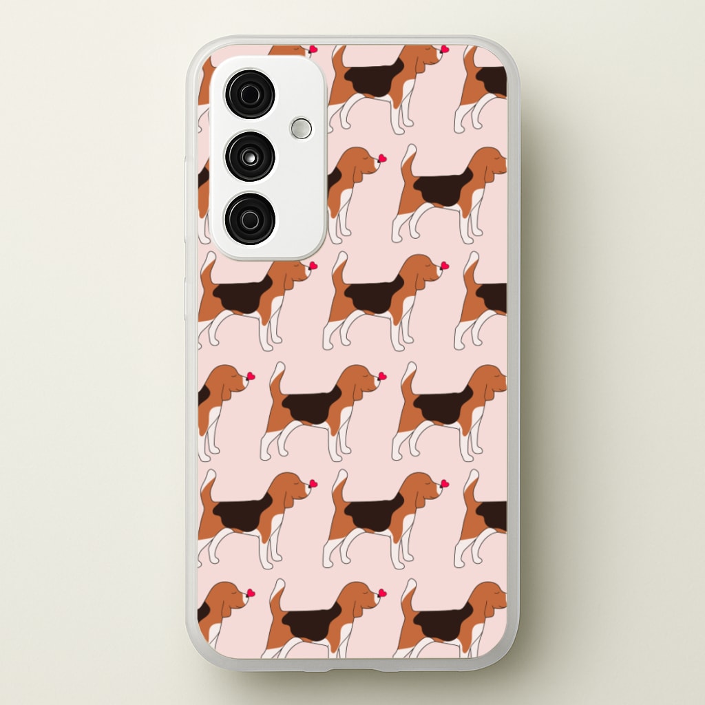 Love Beagle - Dog Pattern - Dog Patterned Phone Case for Galaxy A55