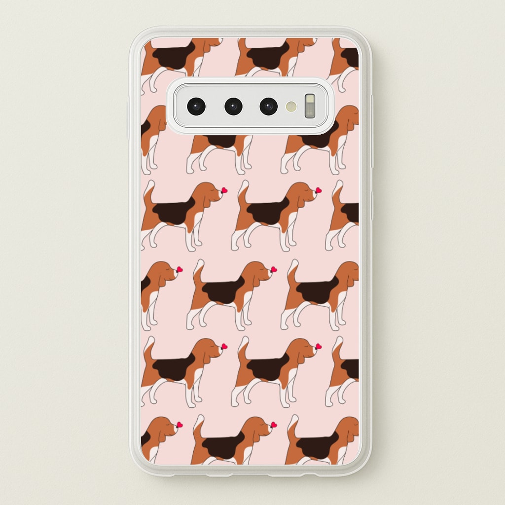 Love Beagle - Dog Pattern - Dog Patterned Phone Case for Galaxy S10
