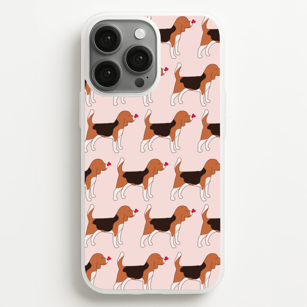 Love Beagle - Dog Pattern - Dog Patterned Phone Case for iPhone 13 Pro Max