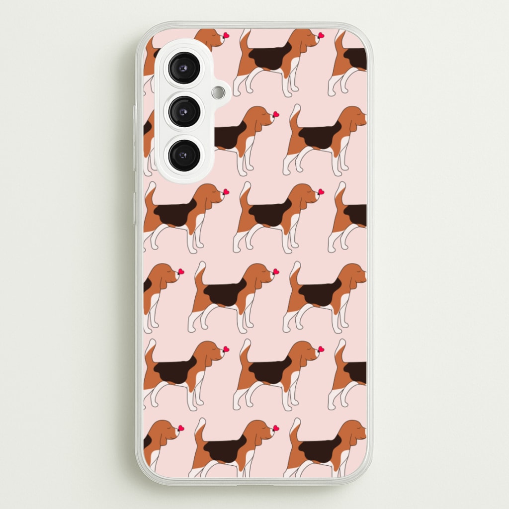 Love Beagle - Dog Pattern - Dog Patterned Phone Case for Galaxy S23FE