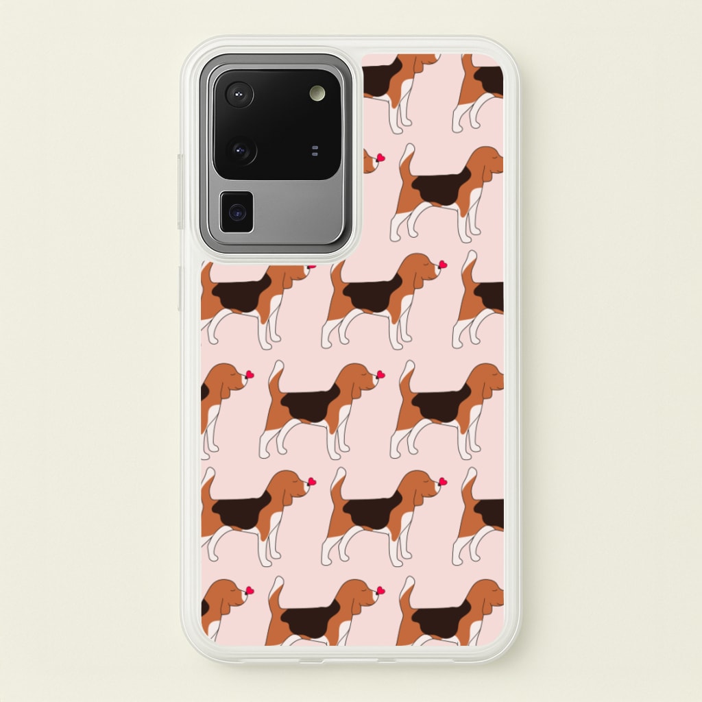 Love Beagle - Dog Pattern - Dog Patterned Phone Case for Galaxy S20 Ultra
