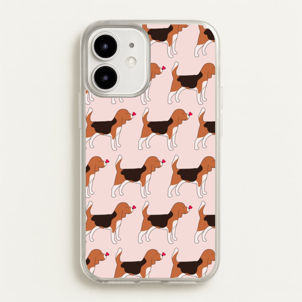 Love Beagle - Dog Pattern - Dog Patterned Phone Case for iPhone 12 Mini