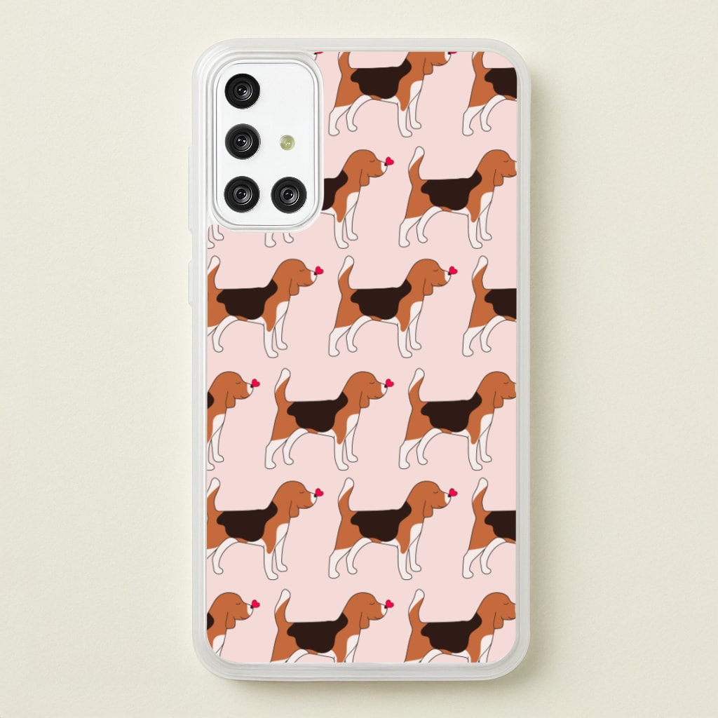 Love Beagle - Dog Pattern - Dog Patterned Phone Case for Galaxy A71